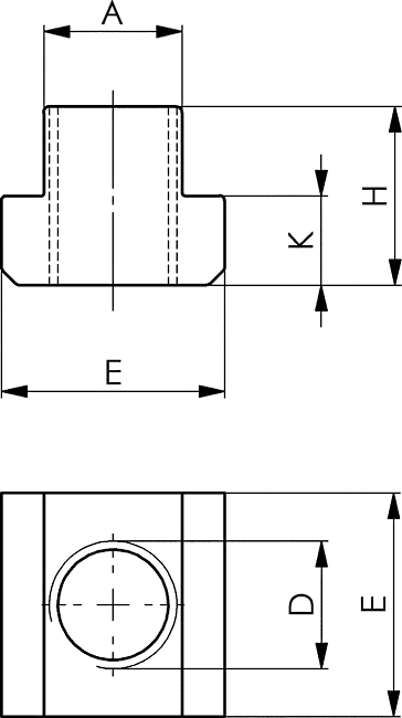 AMF T-URAMUTTERI M27X32