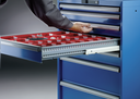 Lista Drawer cabinet 36x36E 717x725x1450mm 9 drawers (3x100/5x150/1x300) 200kg KEY Lock