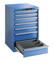Lista Vetolaatikosto 27x27E (LxSxK) 564x572x850mm 8 laatikkoa (1x50/2x75/4x100/1x150) 75kg, Avainlukitus