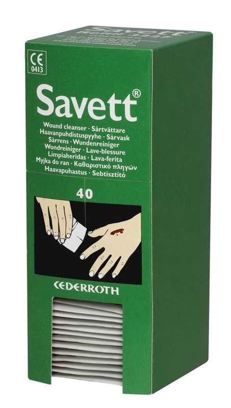 Cederroth Savett Haavapyyhe 40kpl/pkt