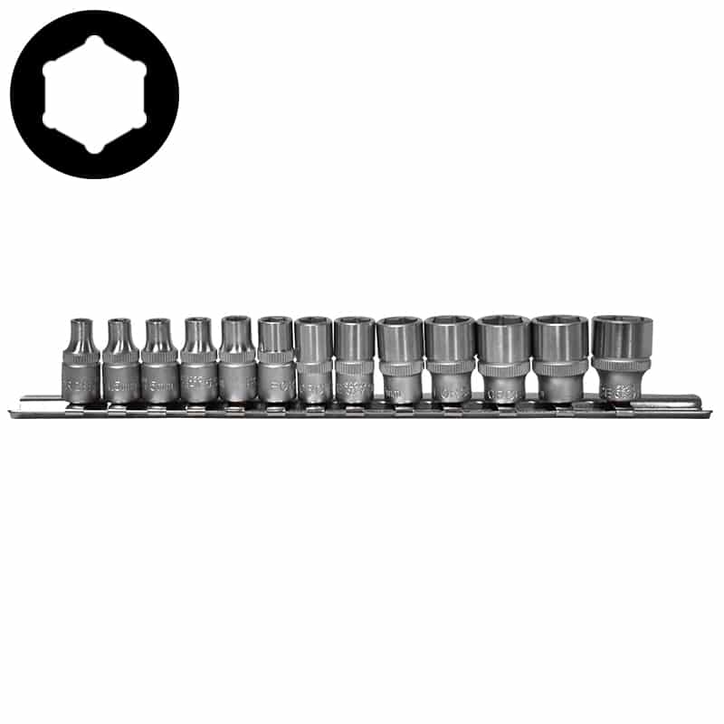 Force Socket rail 1/4", 4-14mm, 13 parts