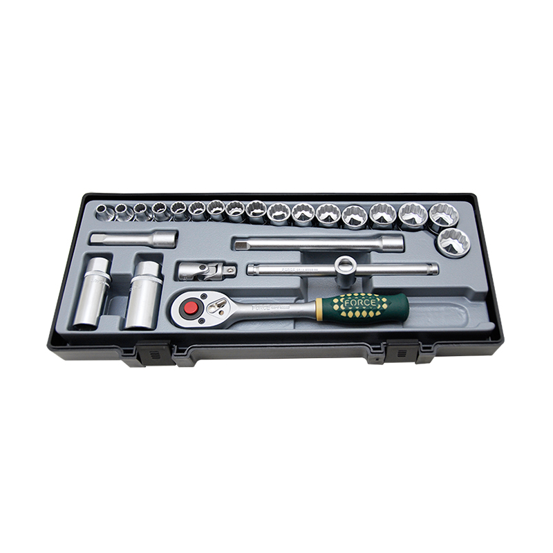 Force Socket set 3/8", 6-22mm, 12-corner, 24 parts