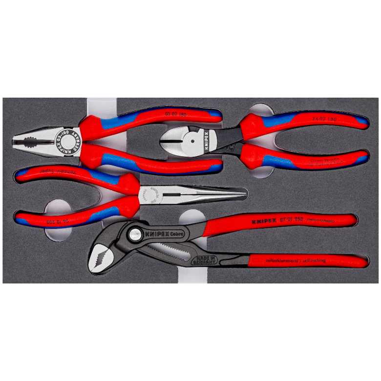 Knipex Plier set 4 parts, Foam