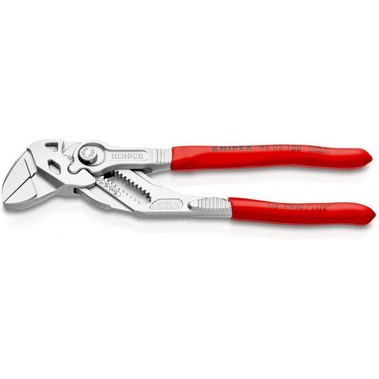 Knipex Moving jaw pliers 180mm, Smooth jaw