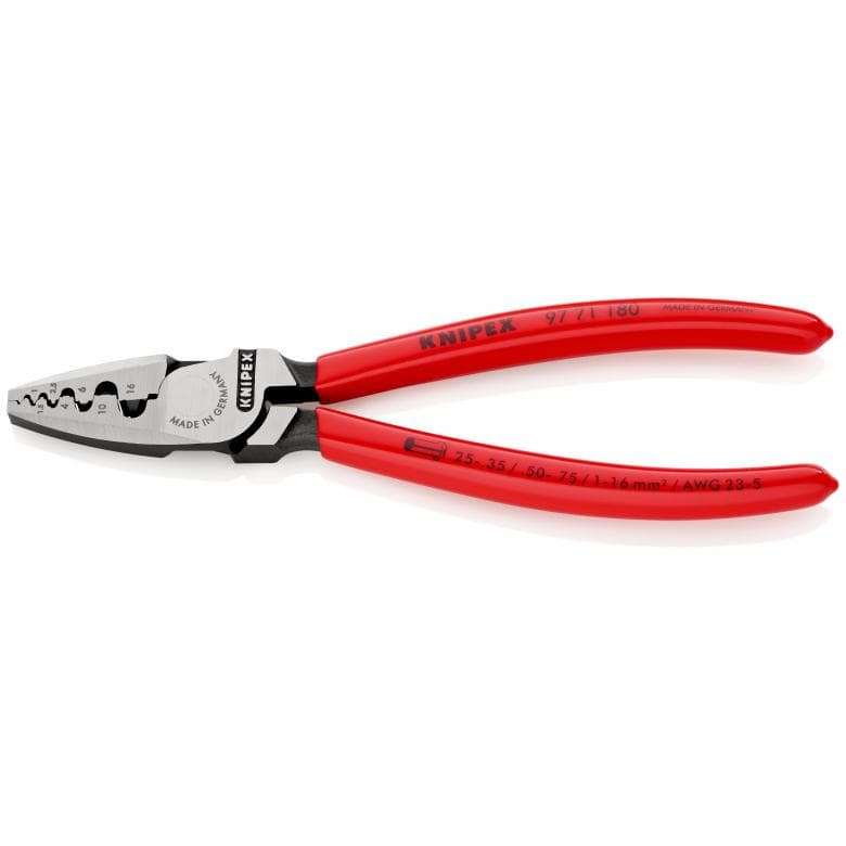 Knipex Crimping pliers 0.25-16mm² Terminal sockets