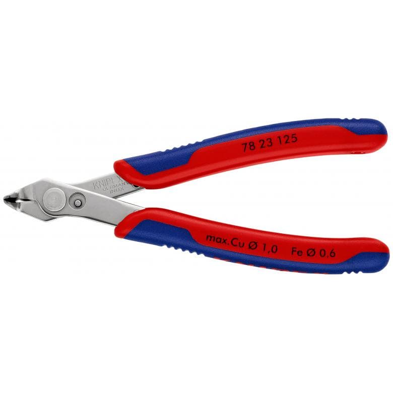 Knipex Side cutter, Electronics 125mm, 60°, Inox, Without bevel