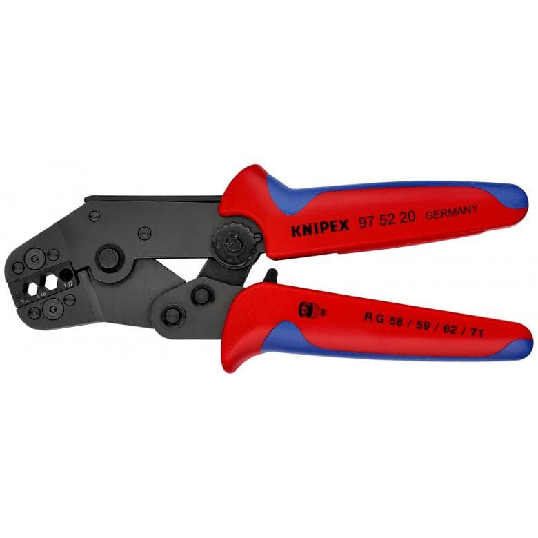 Knipex Crimping pliers for KOAX, BNC and TNC connectors RG 58; 59; 62; 71; 223