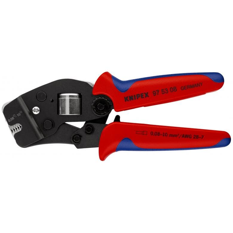 Knipex Crimping pliers, Terminal sleeves 0.08-10mm² AWG28-7