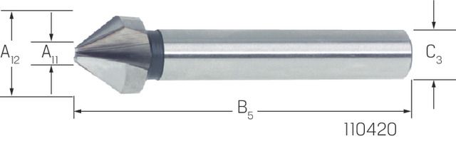 Premus Kärkiupotin HSS 75° 1.3 / 6.3 mm