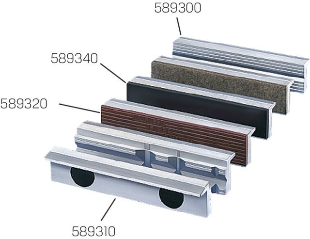 Preci Protective jaw 100mm, Aluminum with horizontal prism