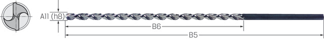 Premus Twist drill 10.0x265mm DIN1869/1 Hss