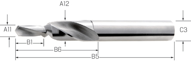 Premus Step drill M10 HSS, Din1897/M 90°