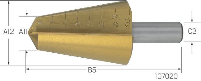 Premus Disc drill 3-14mm, HssCo-Tin