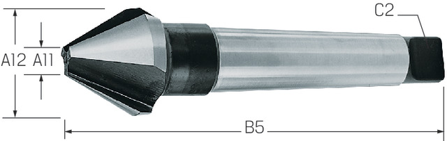 Premus Countersink 25.0mm 60° HSS, MK2, Din334