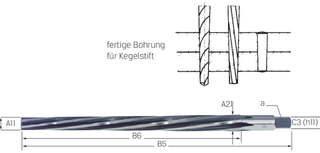 Premus Cone reamer 1:50 10mm, HSS