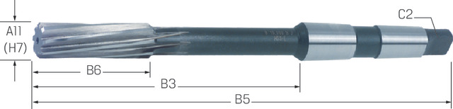 Premus Machine reamer 28mm H7 Din208 HssE, MK3