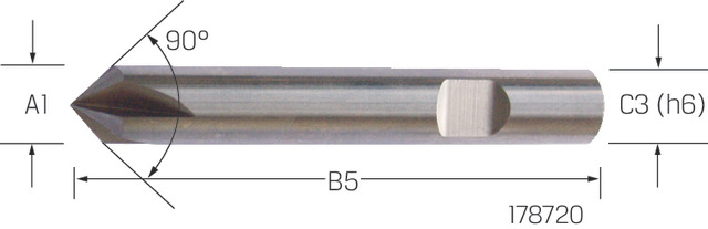 Premus HM Viistejyrsin 90° 4L DIN6527 16 mm