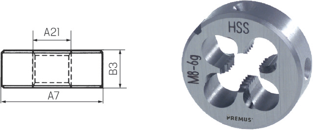 Premus Threaded jaw M12, HSS