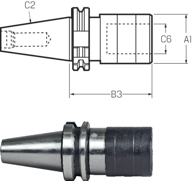 Premus Kierteytysistukka BT50 JIS B6339