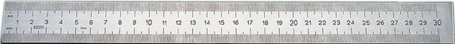 Pretec Measuring ruler 300x30x1mm DIN 866/B, stainless steel