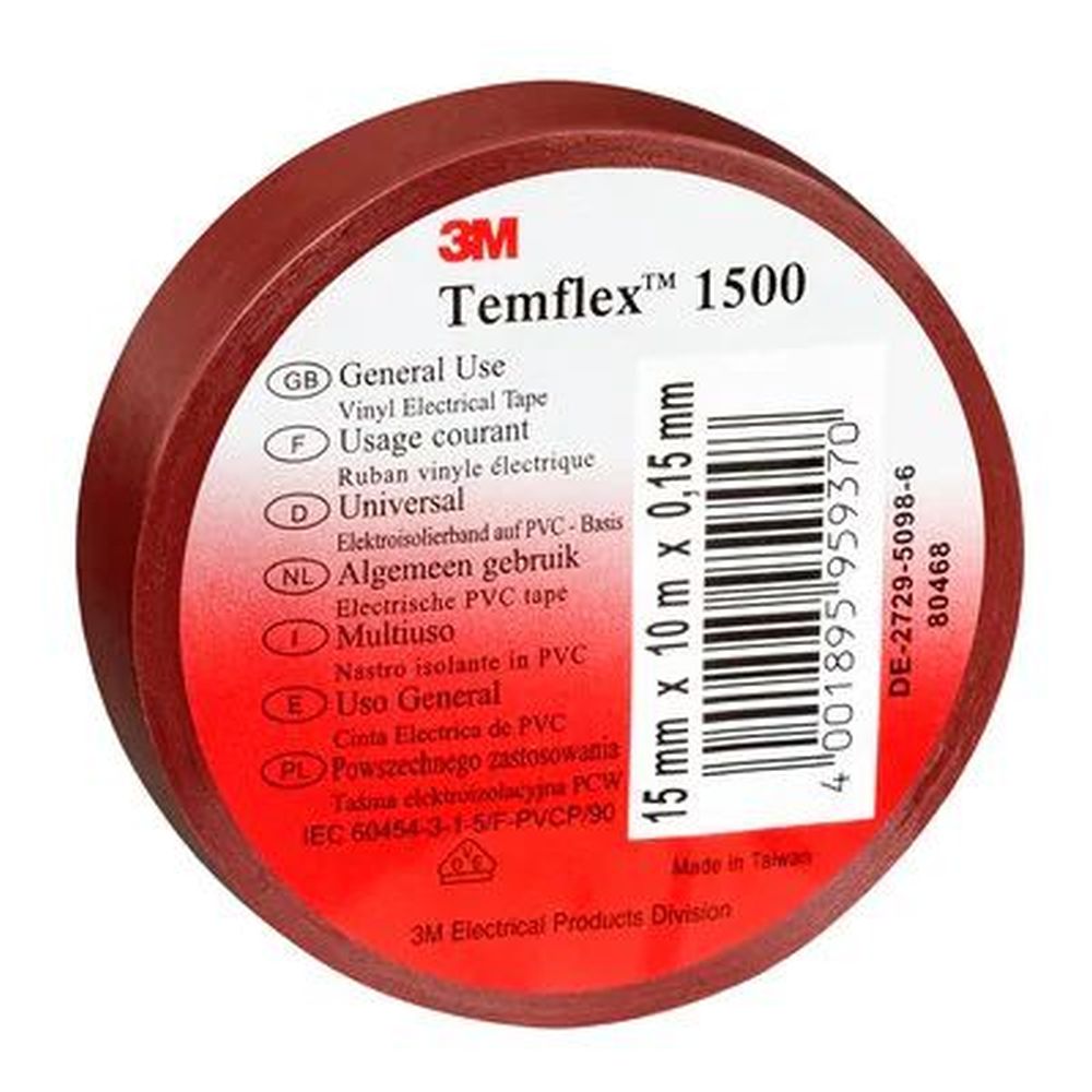 3M Temflex electrical tape 15mm x 10m Brown