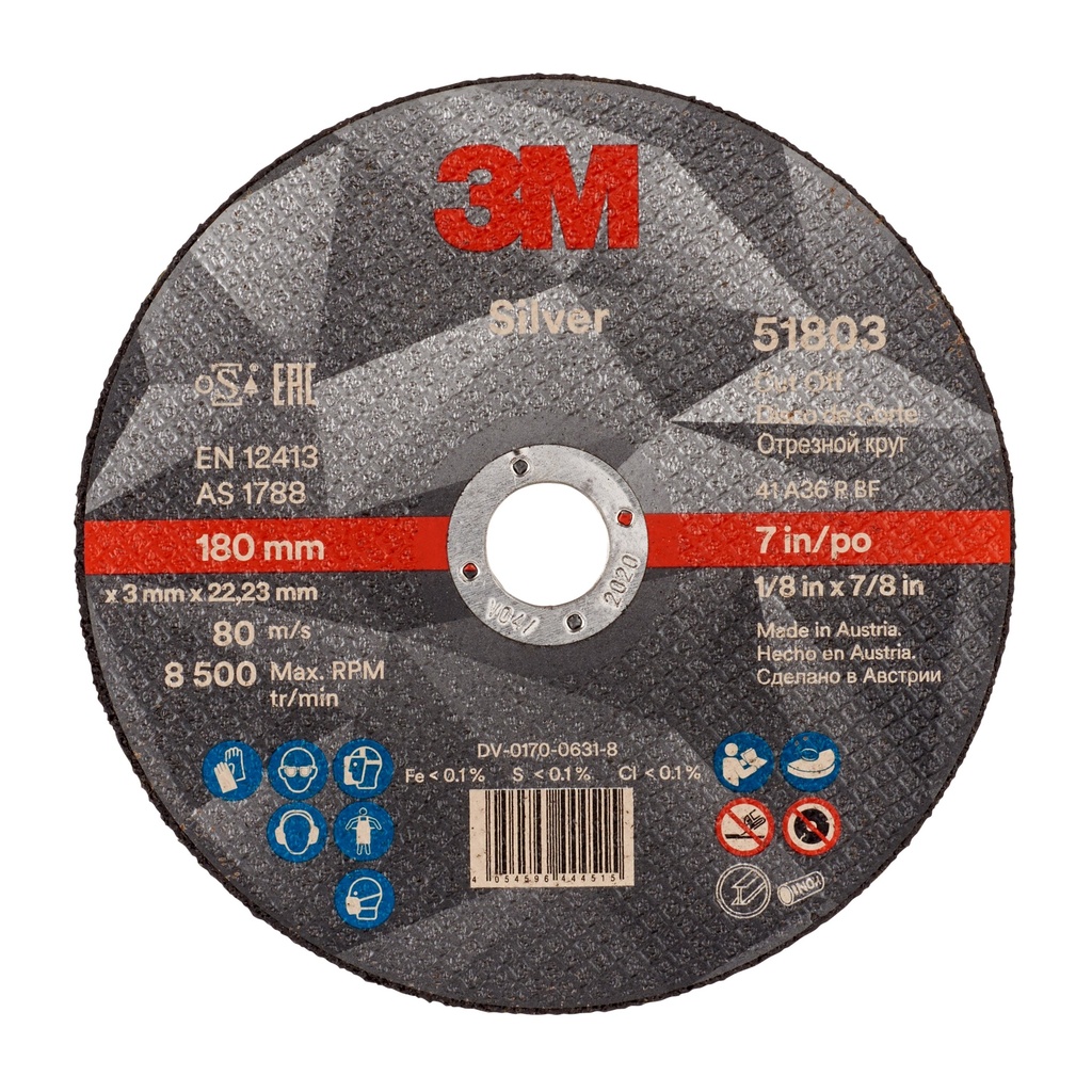 3M 180X3.0mm cutting disc Silver