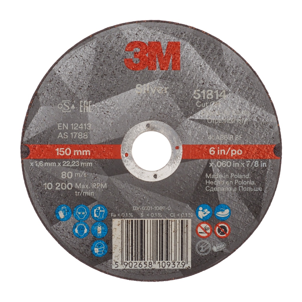 3M 150x1.6mm cutting disc Silver