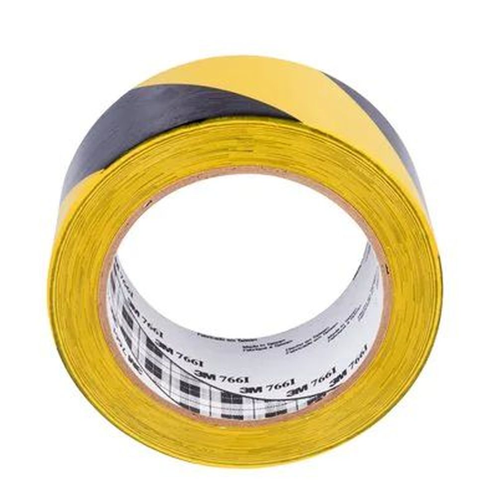 3M 766i Vinyl tape, yellow-black, 50mm x 33m