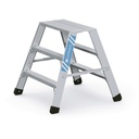 Zarges Work Stool Seventec RC BP, 2x3 steps, level 0.74 m