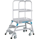 Zarges Spring-Loaded Maintenance Platform, One-Sided, 600x800 mm, 3 steps