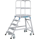 Zarges Spring-Loaded Maintenance Platform, One-Sided, 600x800 mm, 5 steps