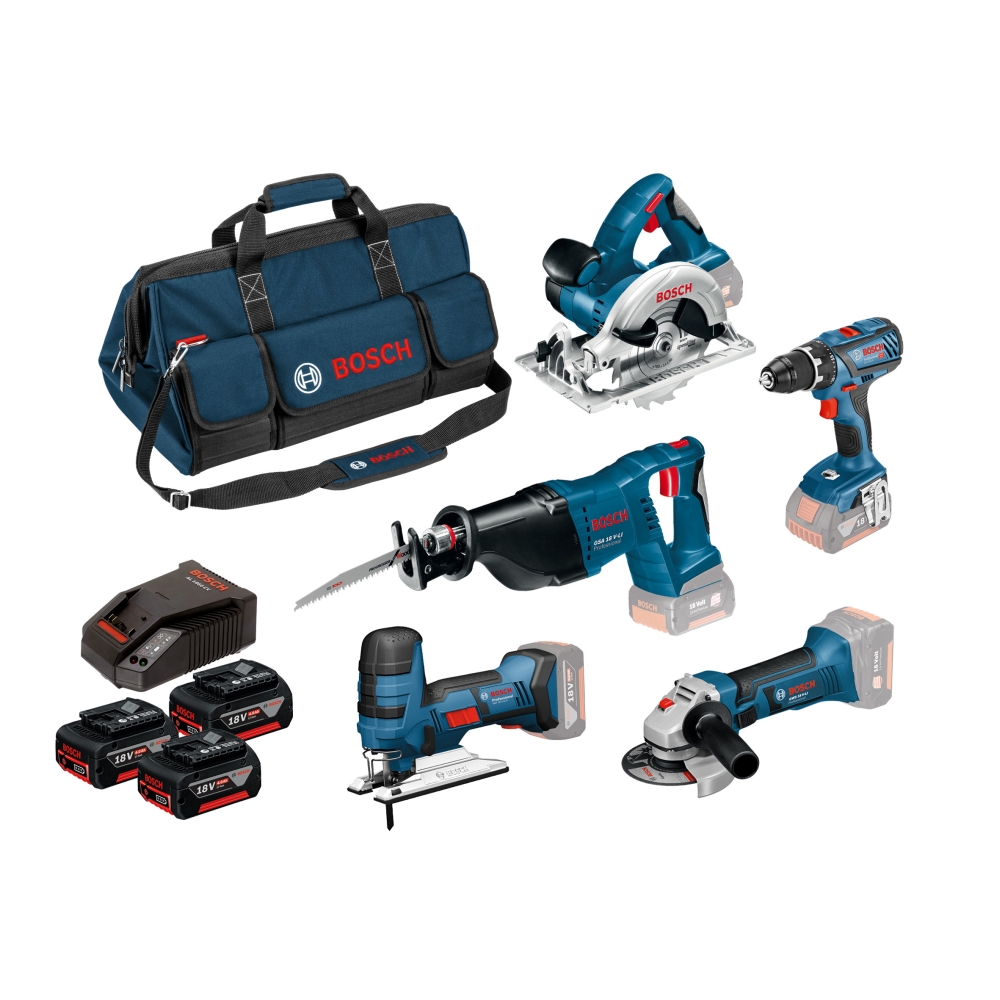 Bosch Akkukonesarja 18V GSR/GST/GWS/GKS/GSA 3X4A