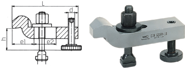 AMF 6316V KIINNITYSRAUTA M16X16X125