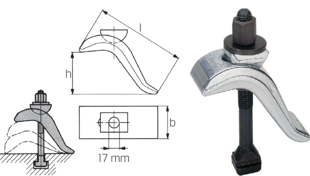 AMF KIINNITYSRAUTA 6321 -pultilla M16x16x160