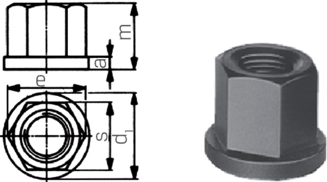 AMF 6331 M12 SHOULDER NUT