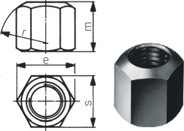 AMF 6330 HIGH NUT M8