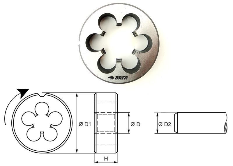 Baer HSS Thread jaw M5.5x1.0 Tol 6g