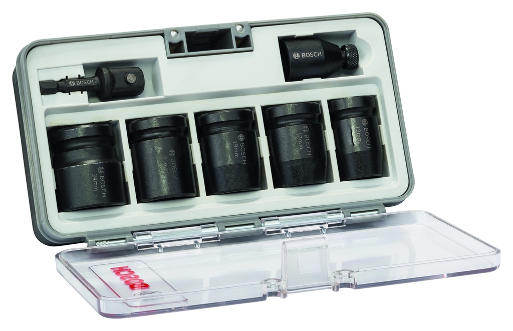 Bosch Hex Socket Set Impact Ctrl 1/2 7 Pieces