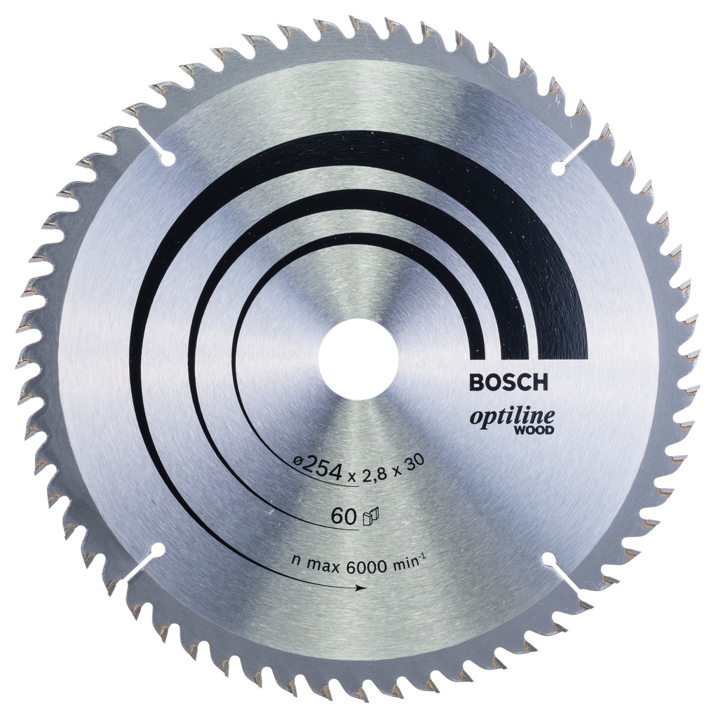 Bosch Pyörösahanterä 254x2,8x30 Z60 OP