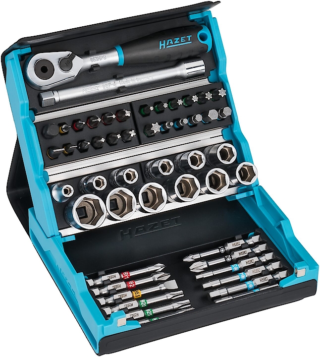 Hazet Smart Case Socket set 1/4" 4-14mm+bits 50 pieces