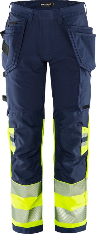 Fristads 134187 High vis Green builder's stretch trousers size 1 2643 GSTP