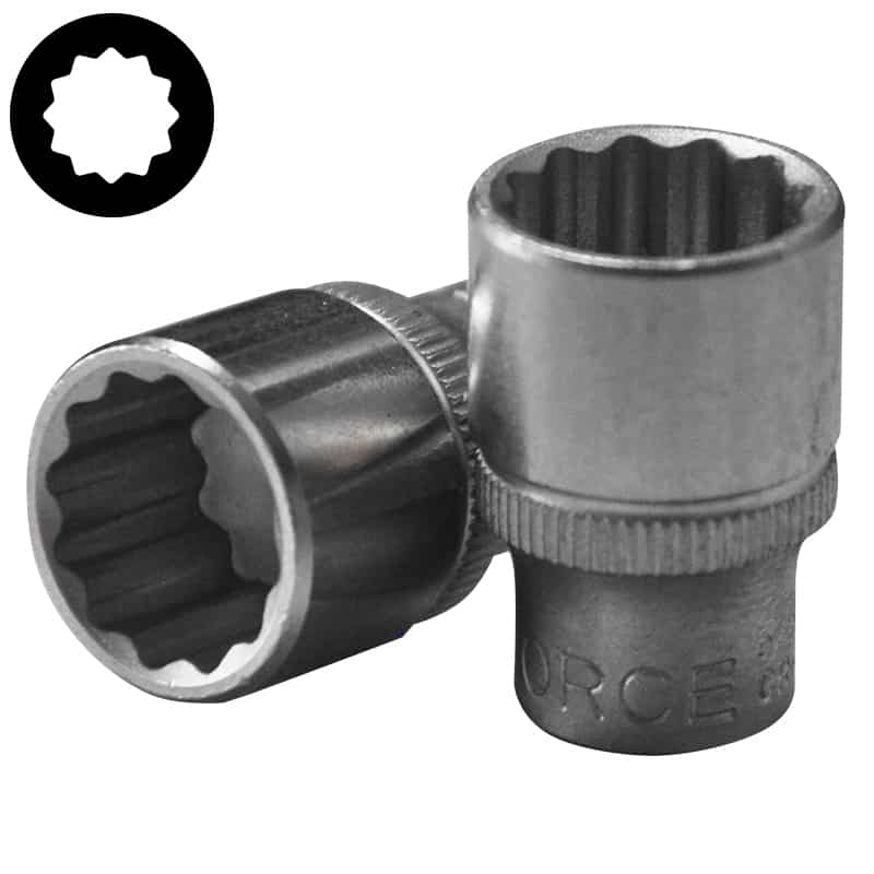 Force 12-Angle Socket 1/4" Inch [529 T]