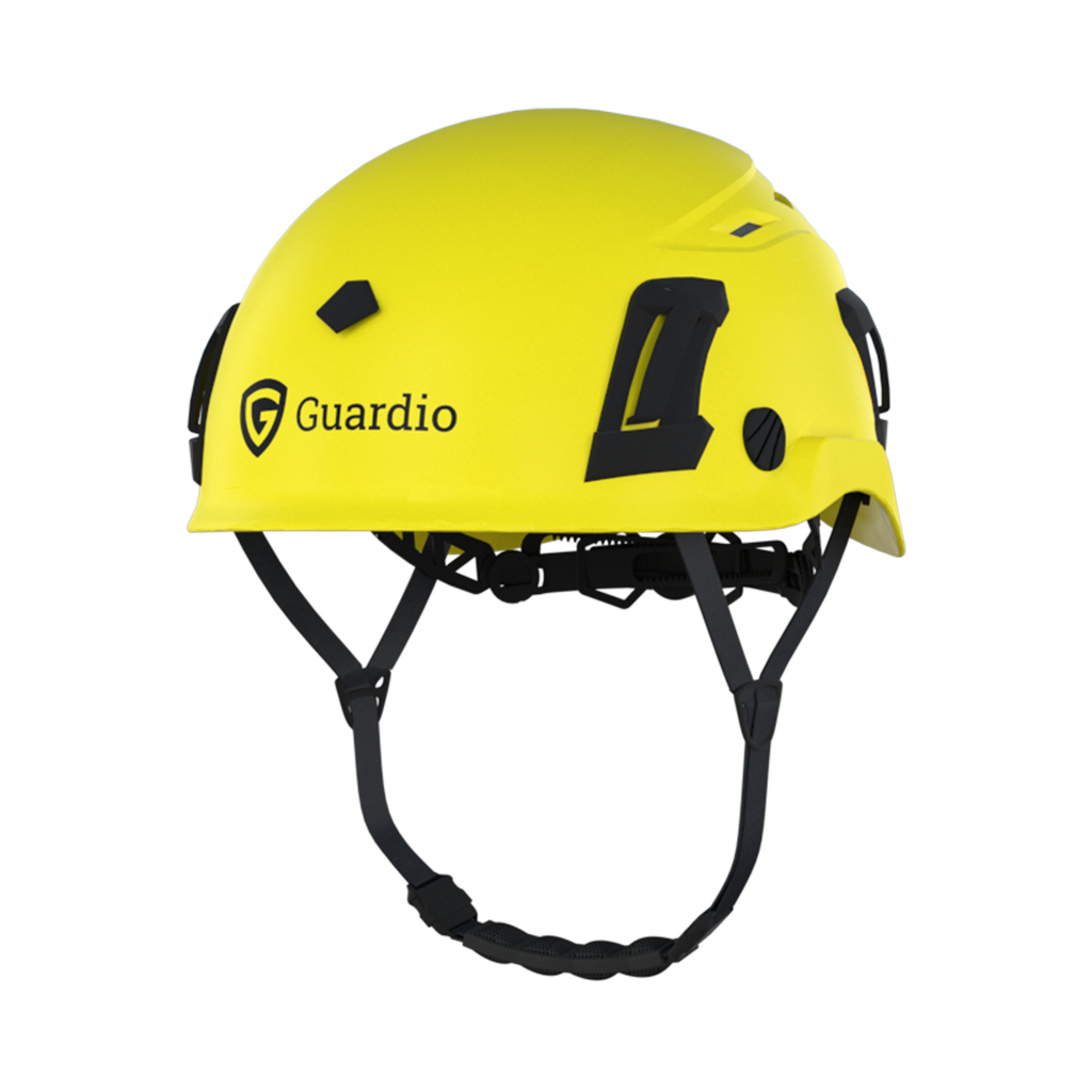 Guardio Armet safety helmet with openings yellow