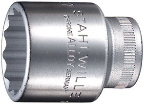 Stahlwille Hylsy 1/2", 12-Kulmainen, Metrit