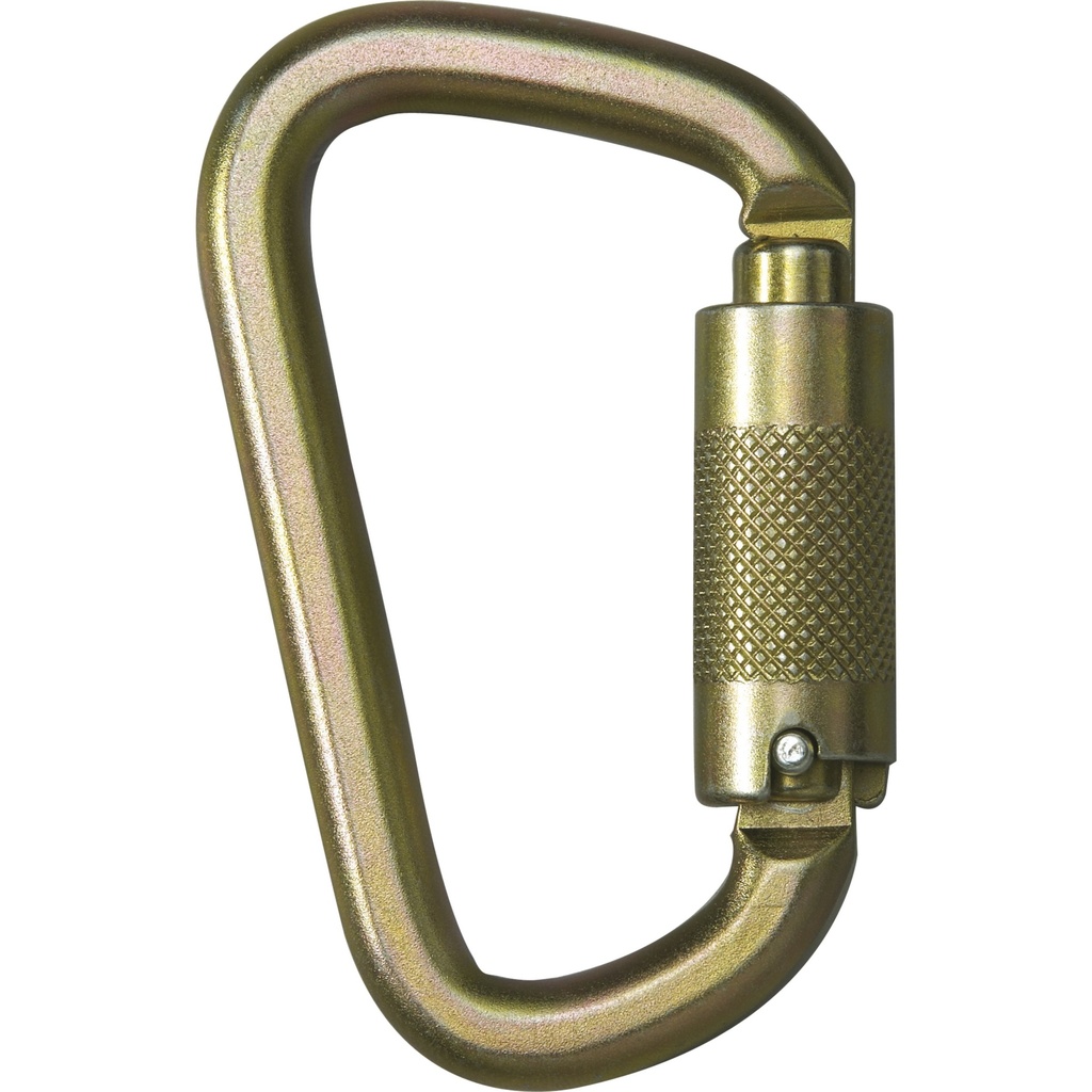 Zarges Karabiini Twistlock, ruostumaton teräs, D-muoto