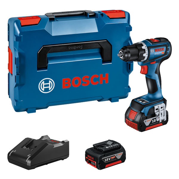 Bosch GSR 18V-90 C Drill 2x4Ah PC L-Boxx