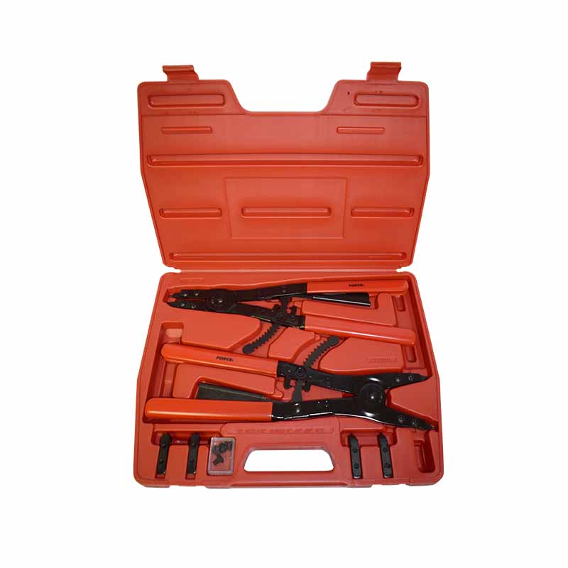 Force Lock ring pliers set, Inner 16-80mm, Outer 11-73mm,