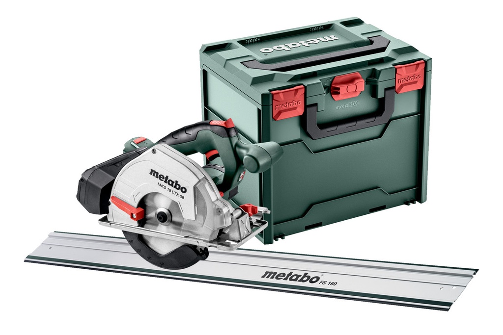 Metabo Metallipyörösaha 18V, MKS18LTX58+FS160 + laturi ja 2,0Ah akku