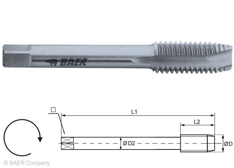 Baer HSSG Short Machine Tap form B
