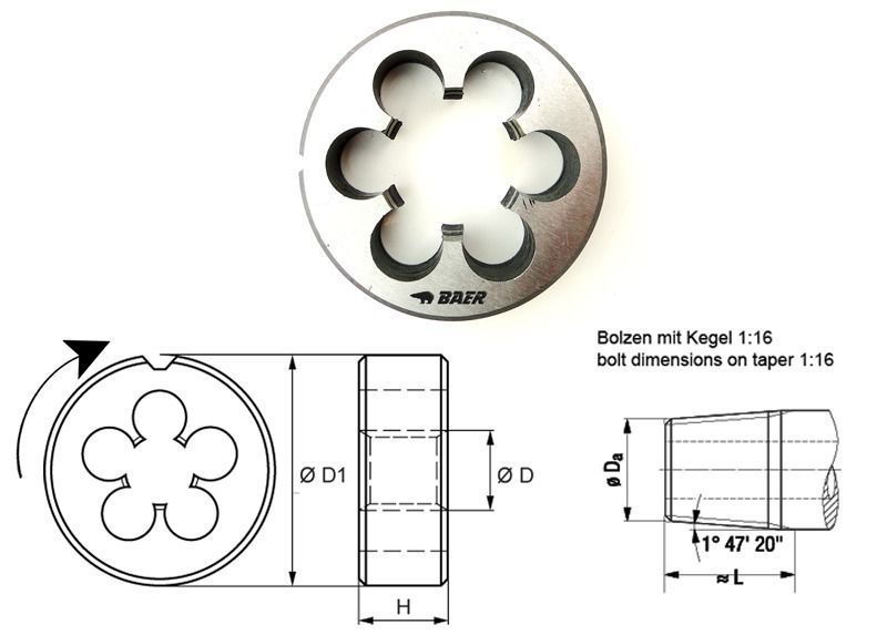 Baer Die - HSS - NPT